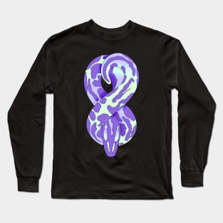 Iridescent Holographic Figure 8 Snake Long Sleeve T-Shirt